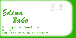 edina mako business card